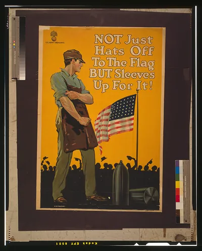 Not just hats off to the flag but sleeves up for it! / A. H. Palmer ; Alpha Litho. Co. Inc., N.Y.