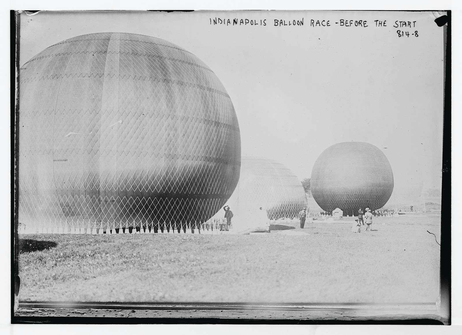 Balloons on field prior to start of race, Indianapolis, n/a — historic photograph