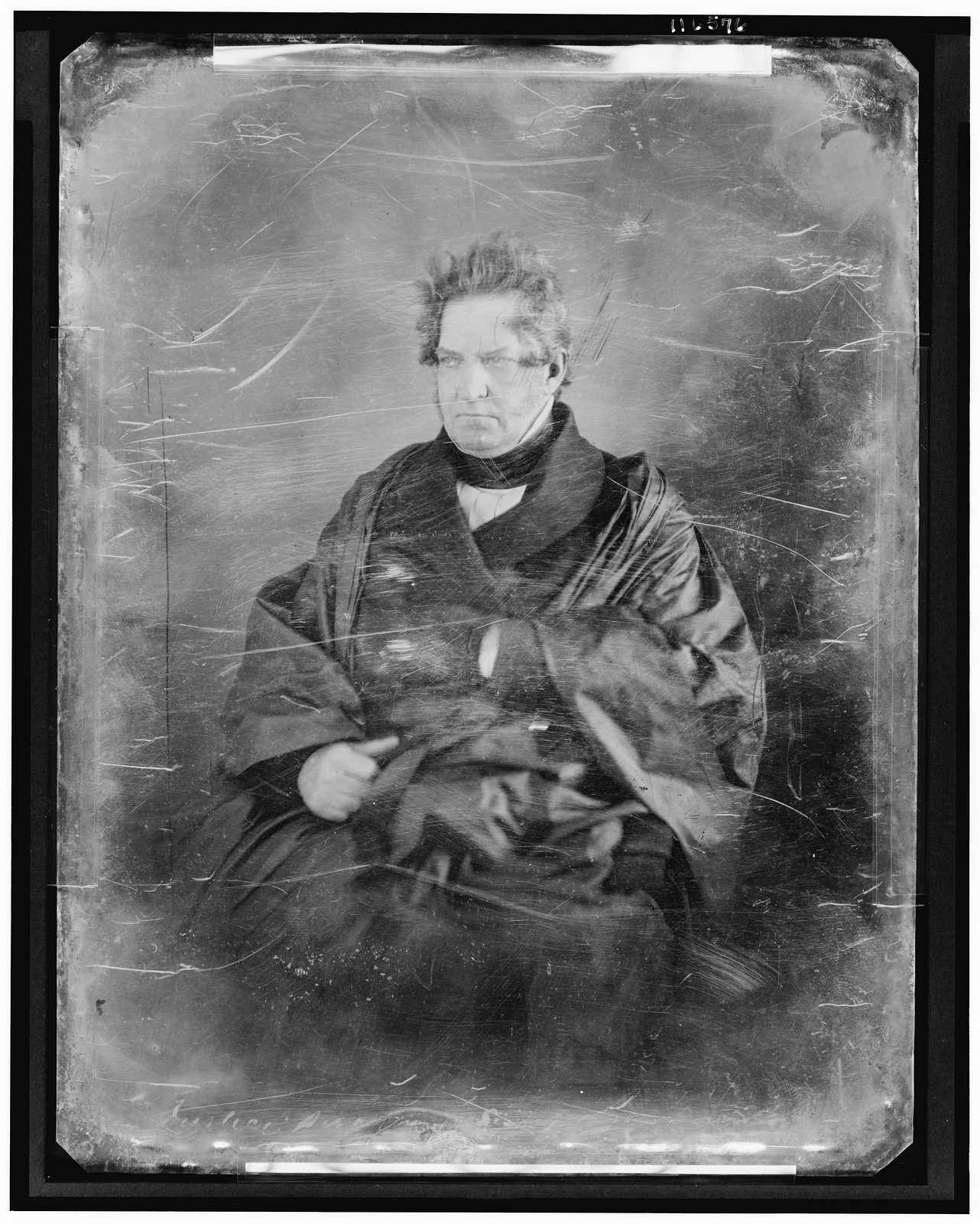 [James Moore Wayne, three-quarter length portrait, facing slightly left, seated, wearing judicial robes], [ca. 1850] — historic photograph