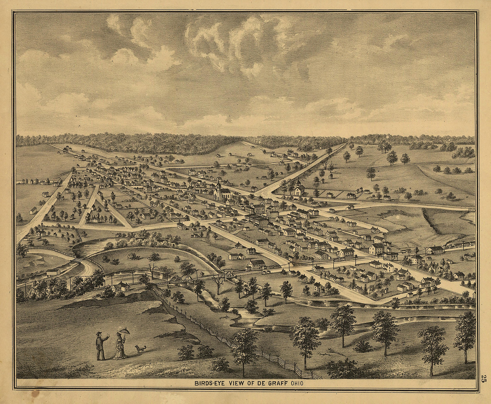 De Graff, Ohio, 1875, 1875 — antique map