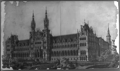 [Library of Congress (National Library") Washington D.C. Perspective rendering]"
