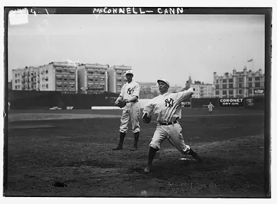 George McConnell & Michael Cann, New York AL, at Hilltop Park, NY (baseball)
