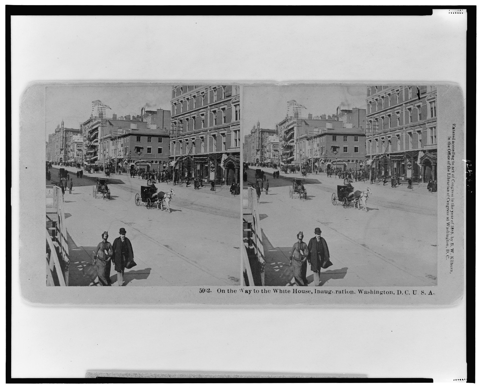 On the way to the White House, inauguration, Washington, D.C., U.S.A., Littleton, N.H. : Photographed and published by Kilburn Brothers, c1889. — historic photograph