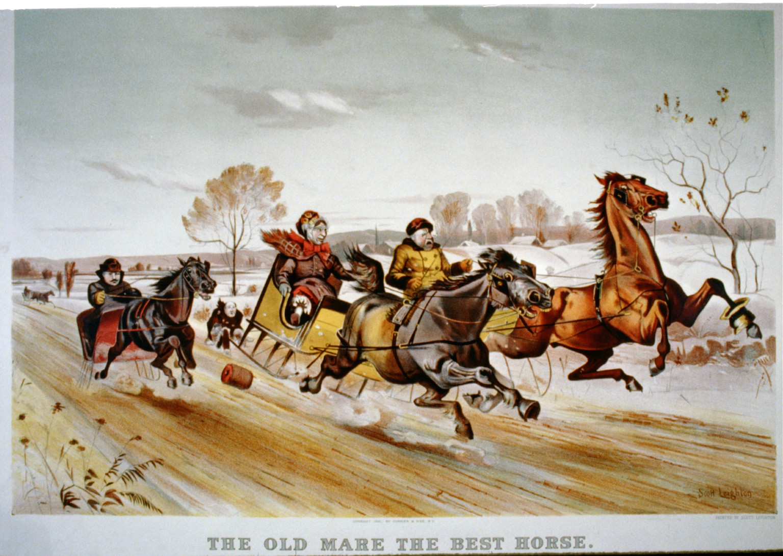 The old mare--The best horse, New York : Published by Currier & Ives, c1881. — antique lithograph