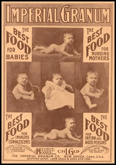 Imperial Granum advertisement with six baby photographs