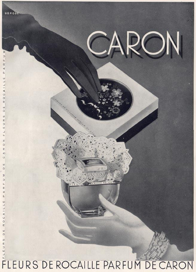 CARON Fleurs de Rocaille perfume advertisement — historic image