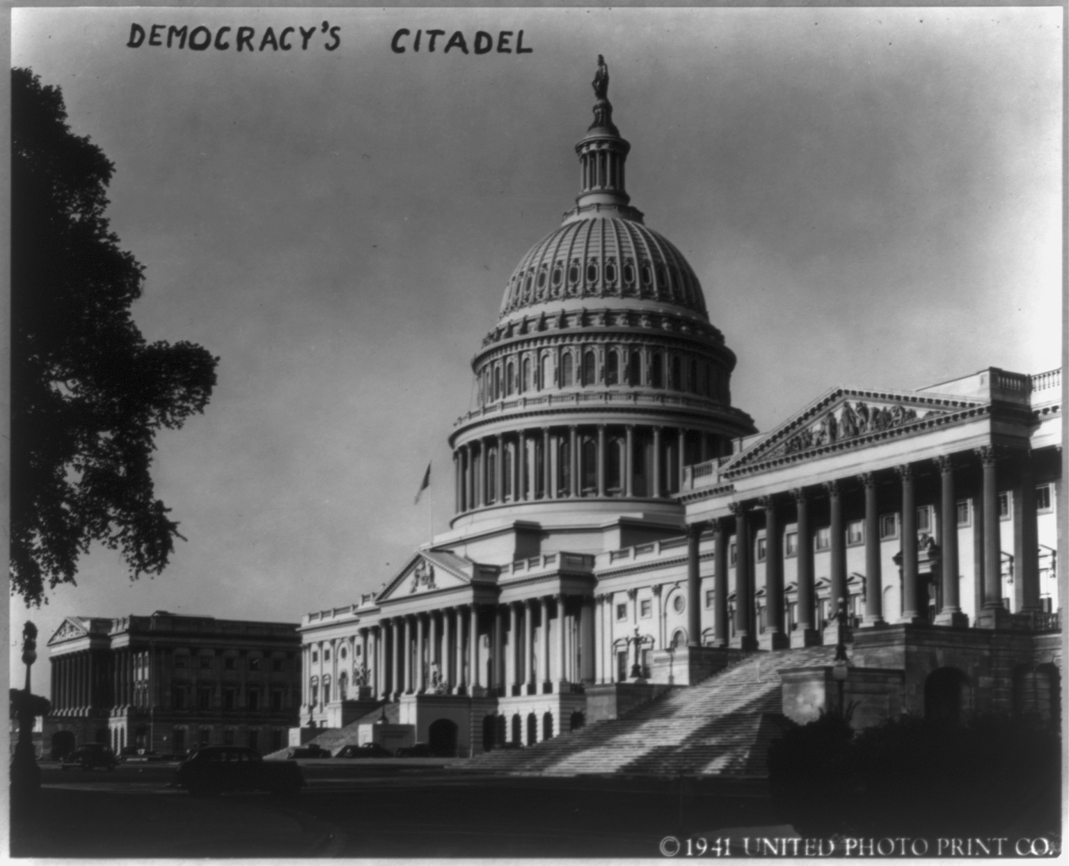 [View of U.S. Capitol from northeast], c1942. — historic photograph