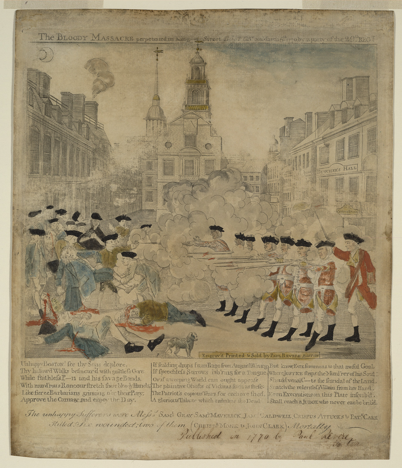 The Bloody Massacre perpetrated in King Street, Boston — historic image