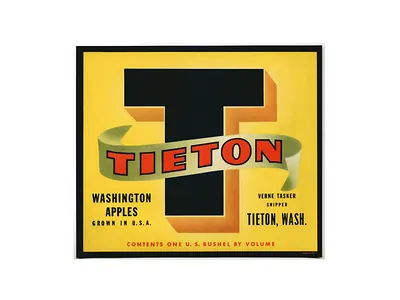 Tieton Washington Apples crate label