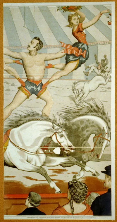 [Acrobats on horseback]