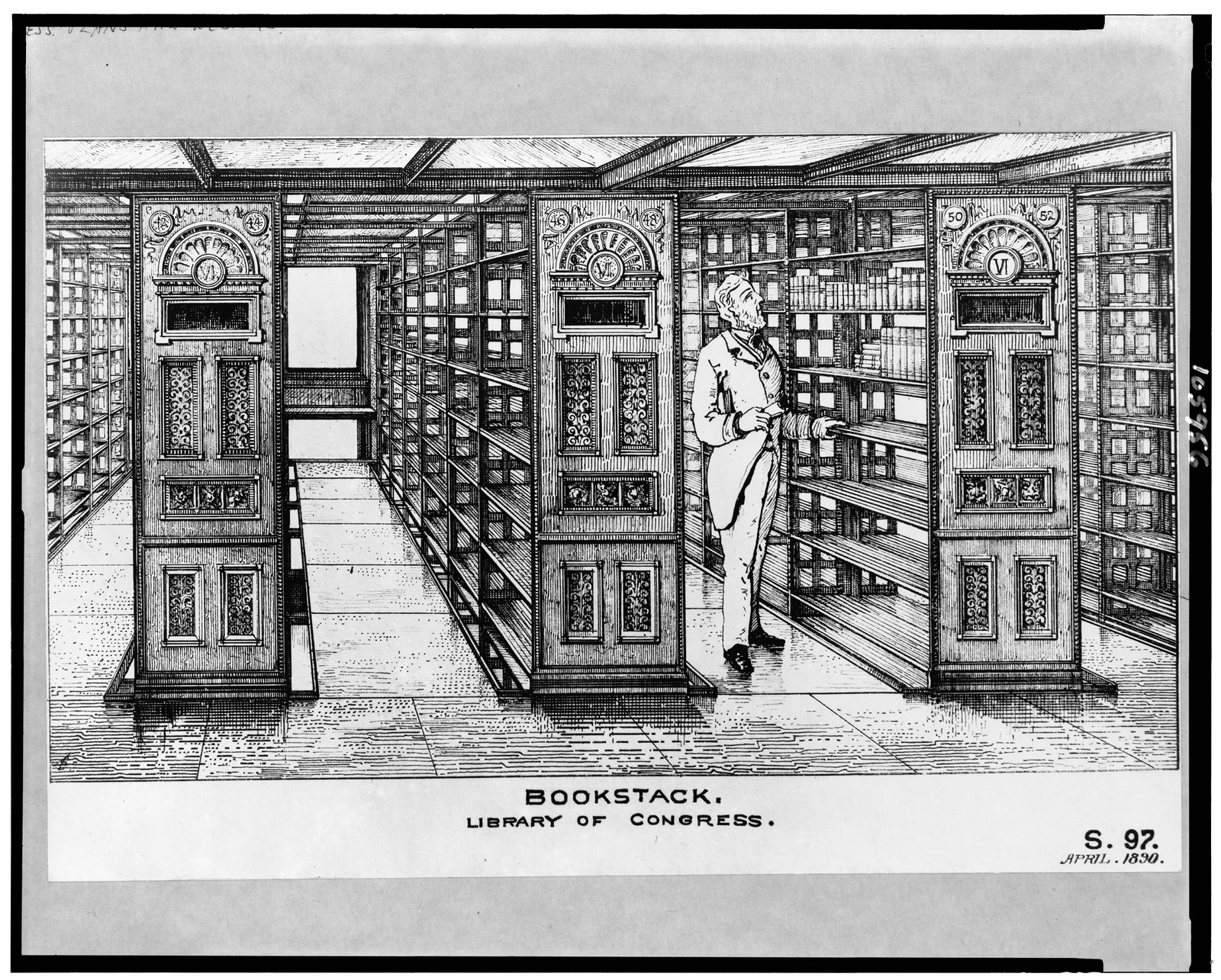 Bookstack. Library of Congress, [printed probably between 1940 and 1970] — historic photograph