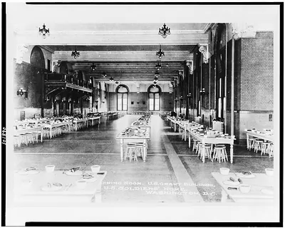 Dining room, U.S. Grant Building, U.S. Soldiers' Home, Washington, D.C.