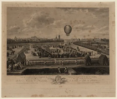 La Quatorzieme Experience Aerostatique de M. Blanchard, Lille 1785