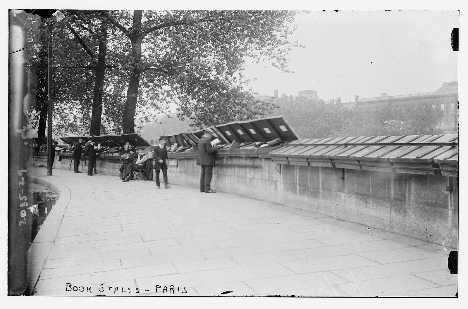 Book Stalls, Paris, n/a — historic photograph