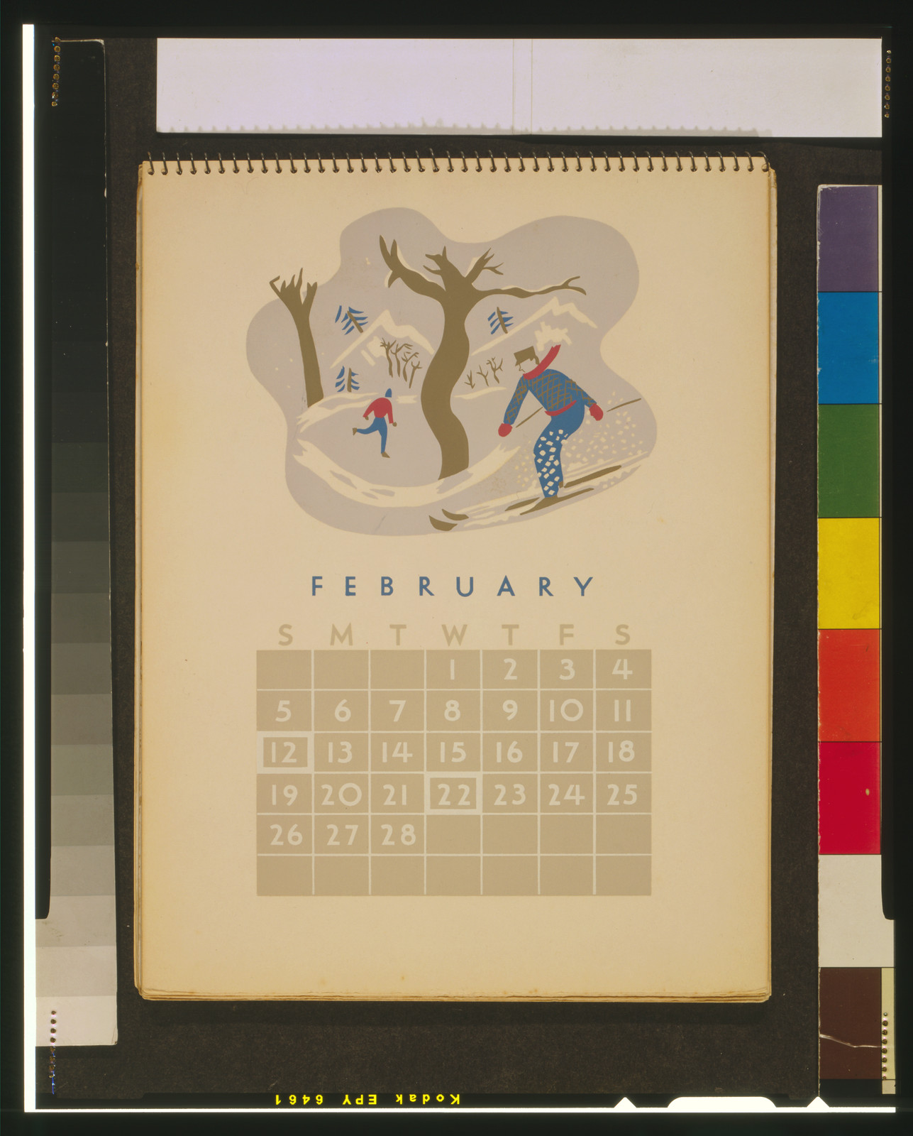 February, [1938] — vintage poster