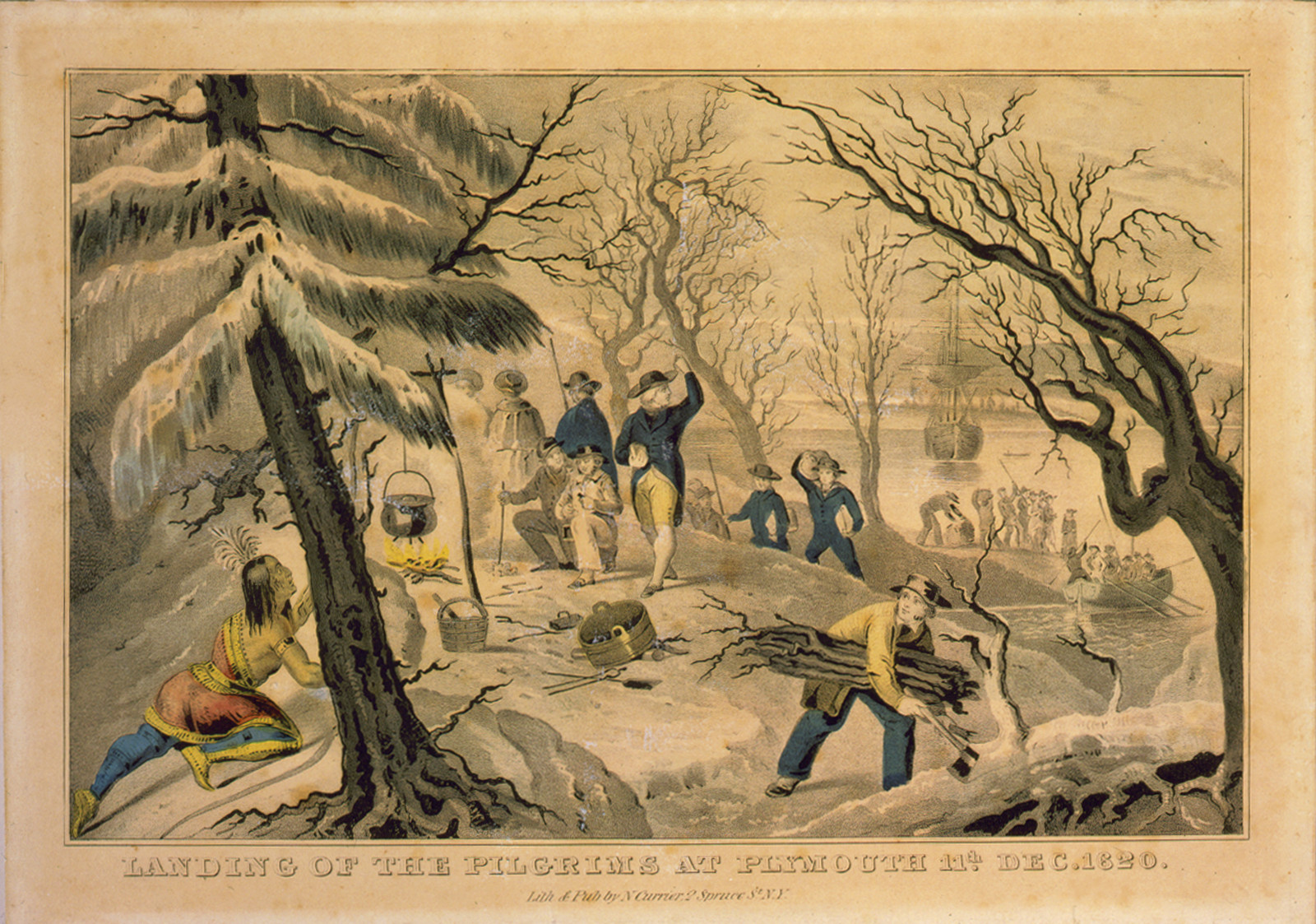 Landing of the Pilgrims at Plymouth, Dec. 1620 — historic image