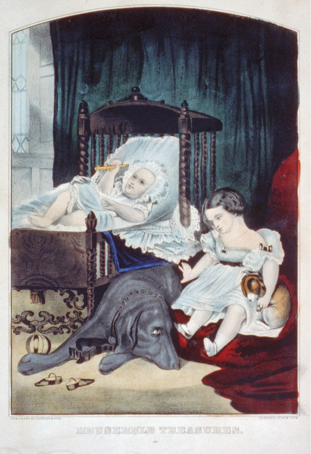Household treasures, New York : Published by Currier & Ives, c1874. — antique lithograph