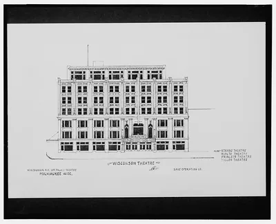 [Wisconsin Theatre, West Wisconsin Ave. opposite Palace Theatre, Milwaukee, Wisconsin] / AFD 1936.
