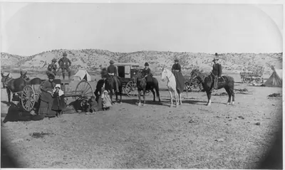 Hunting camp at Peck's Lake, 21 miles north of Fort Verde, Ariz.