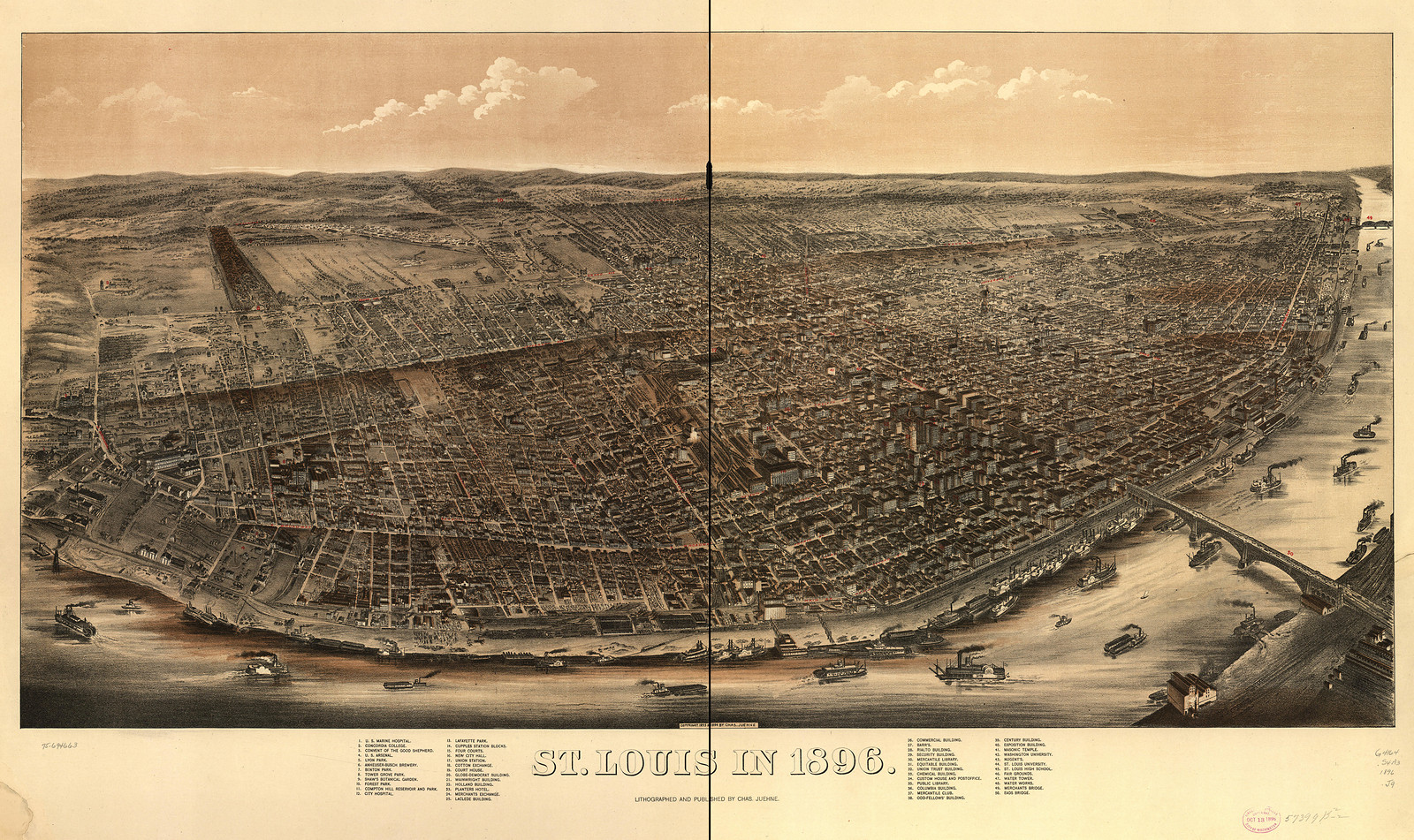 St. Louis 2, Missouri, 1896, 1896 — antique map