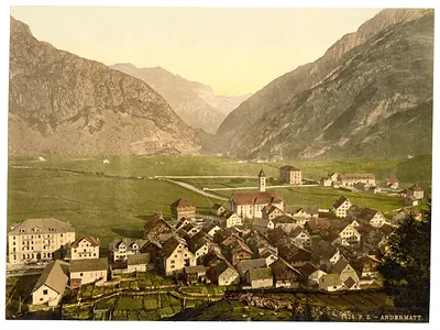 General view Andermatt Switzerland