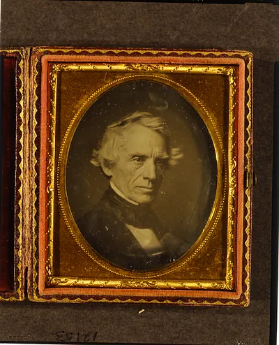 [Samuel F. B. Morse, head-and-shoulders portrait, facing right]