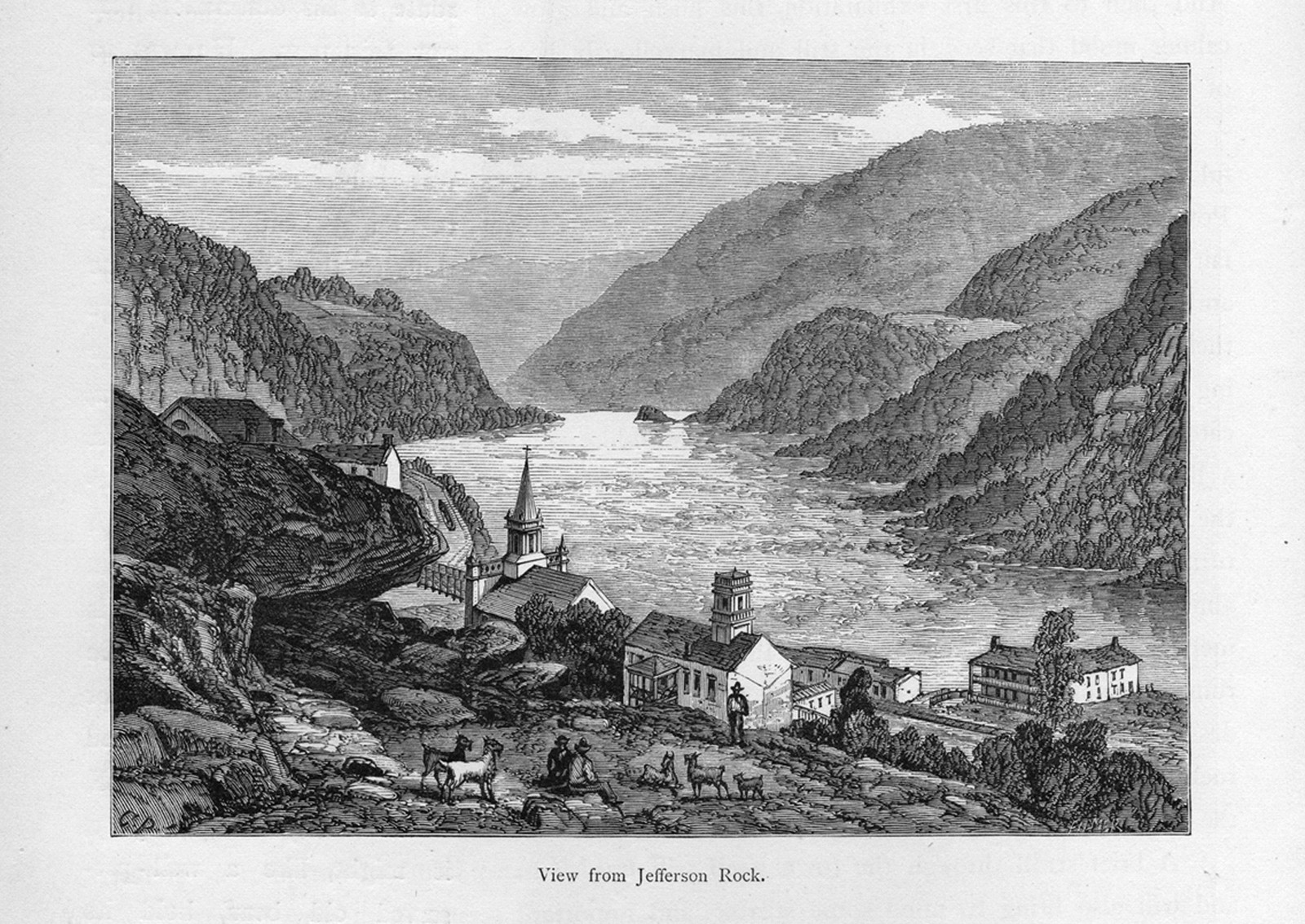View from Jefferson Rock — historic image