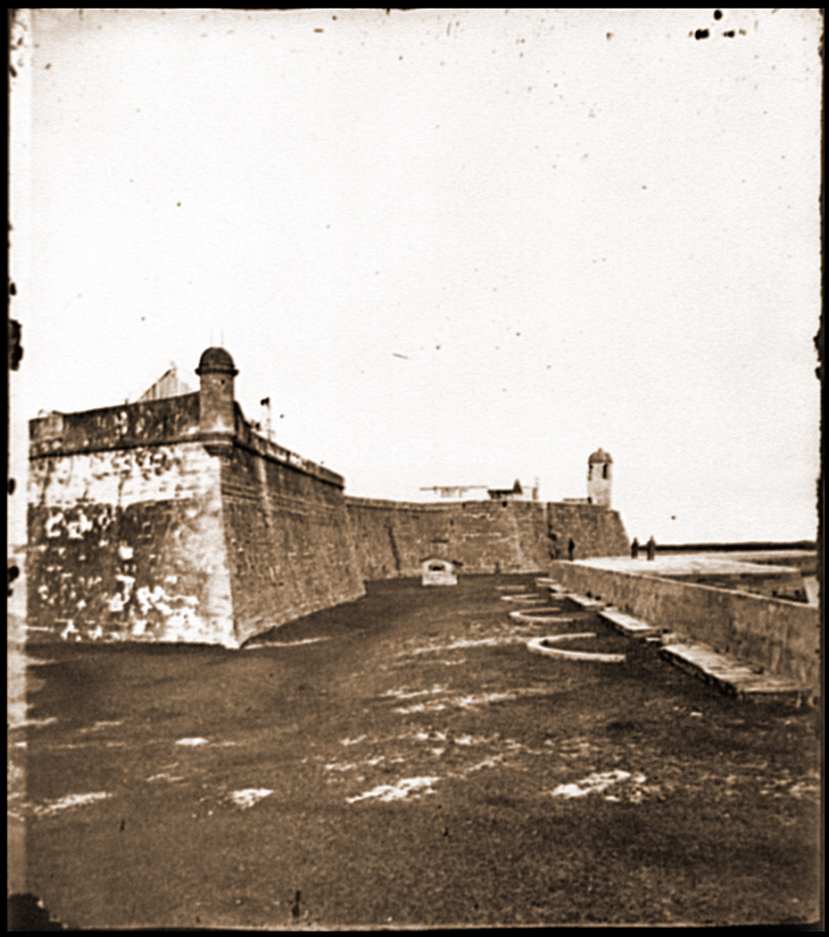 Saint Augustine Fla. Bastions of Fort Marion, 1860 — historic photograph