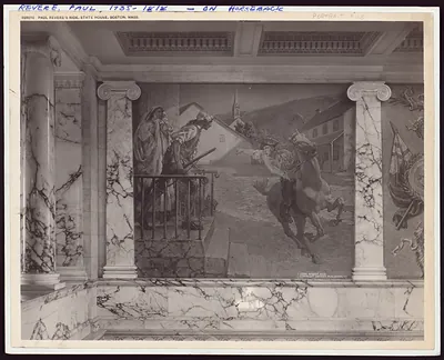 Paul Revere's ride, State House, Boston, Mass.