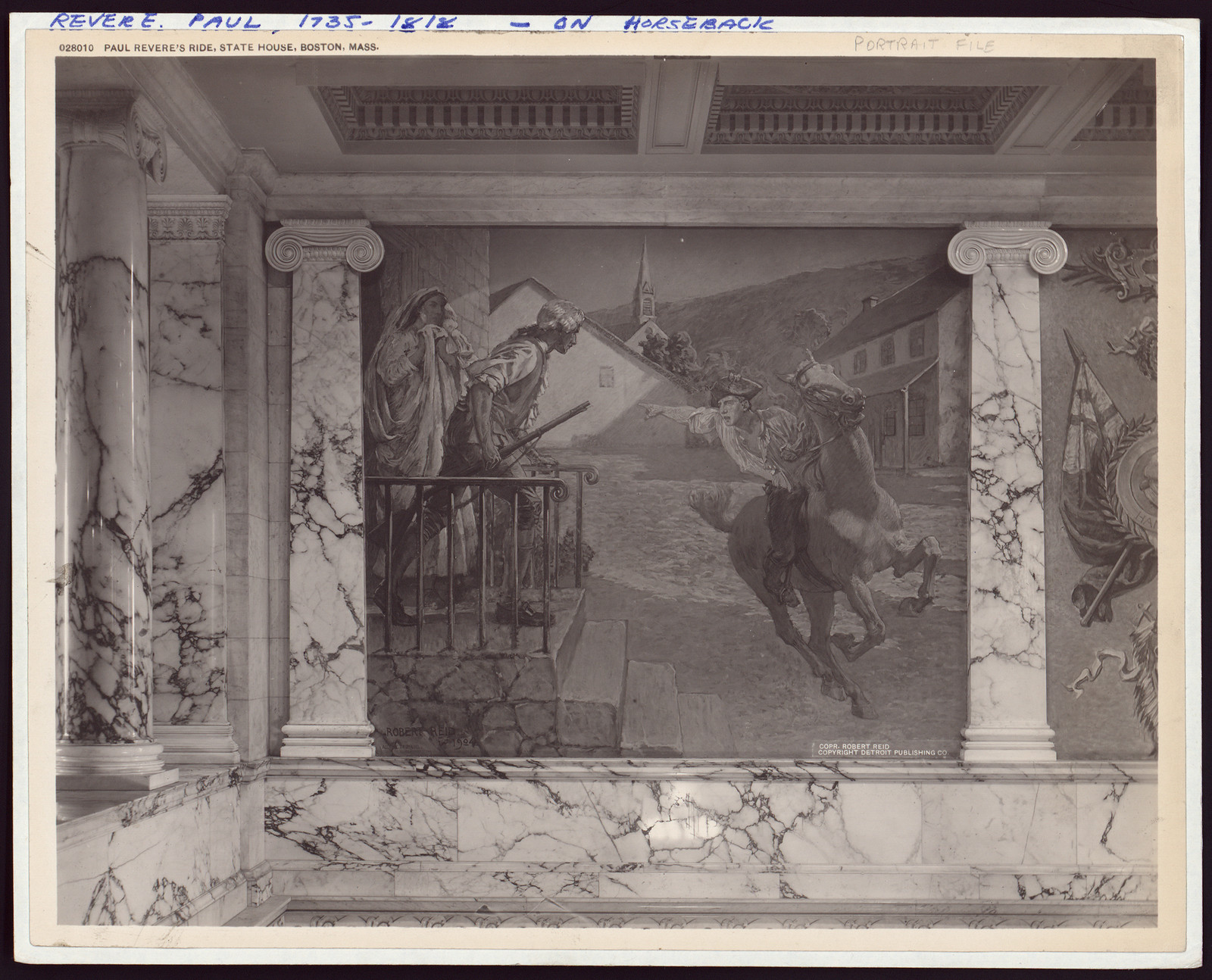 Paul Revere's ride, State House, Boston, Mass., [between 1904 and 1920] — historic photograph