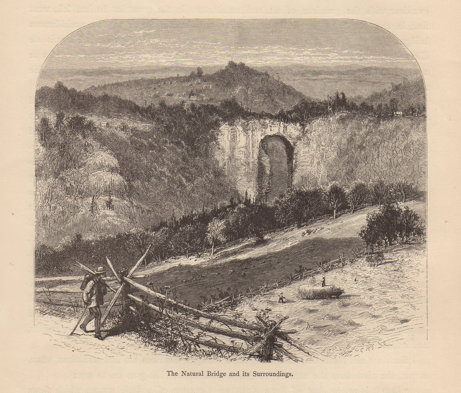 The Natural Bridge and its Surroundings — historic image