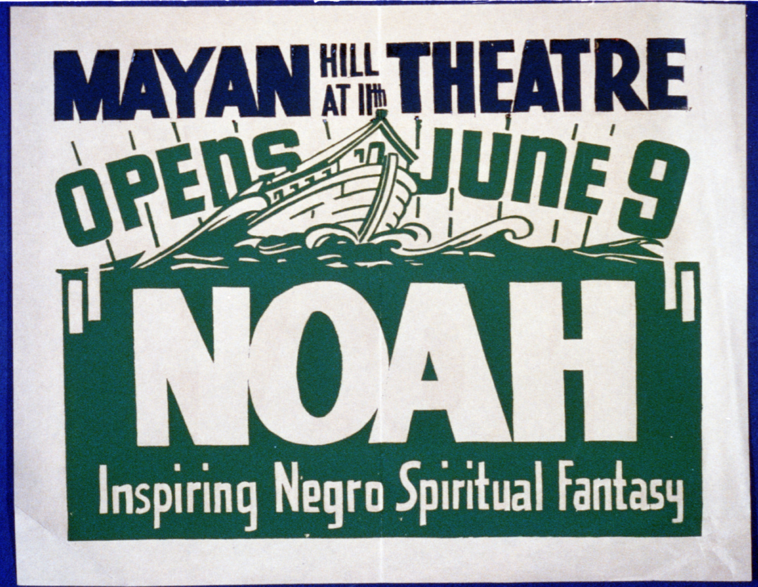 Noah inspiring negro spiritual fantasy, 1936 — vintage poster