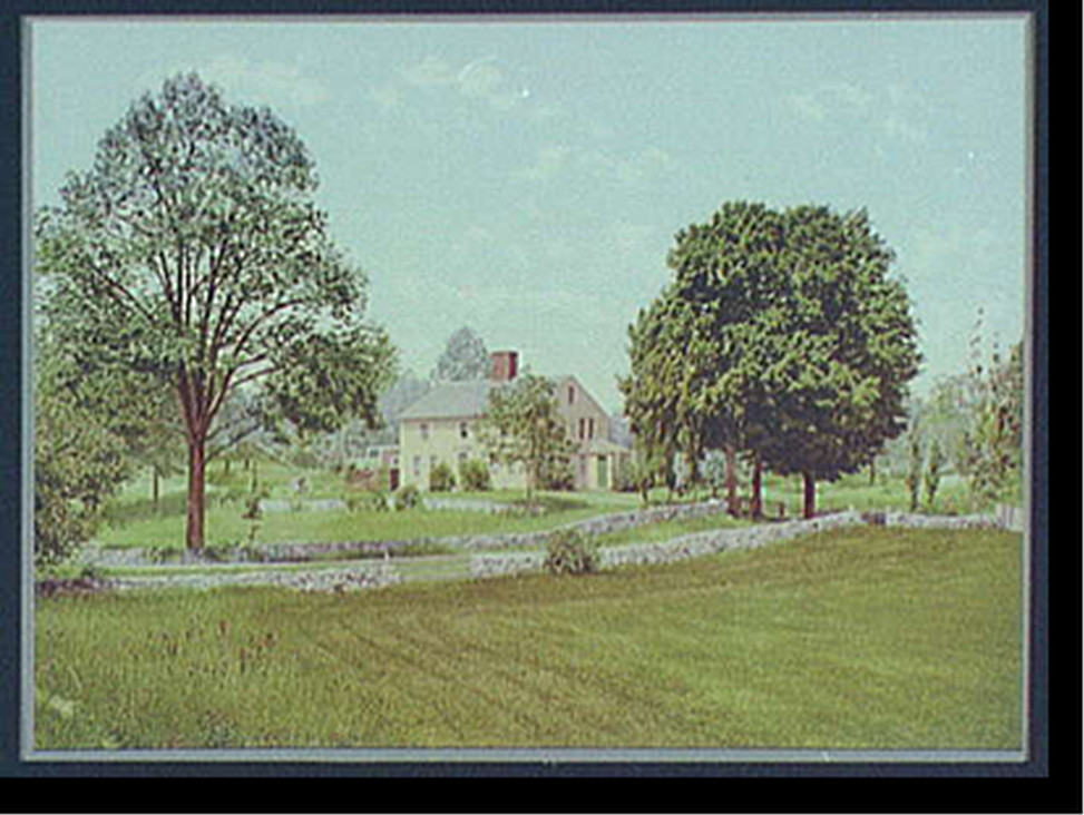 Whittier's birthplace, Haverhill, c1900. — historic print