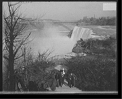 [Down the river from Goat Island, Niagara Falls, N.Y.]