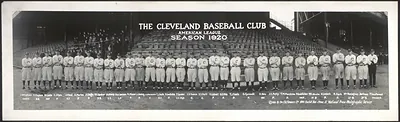 Cleveland Baseball Club, Ohio, 1920