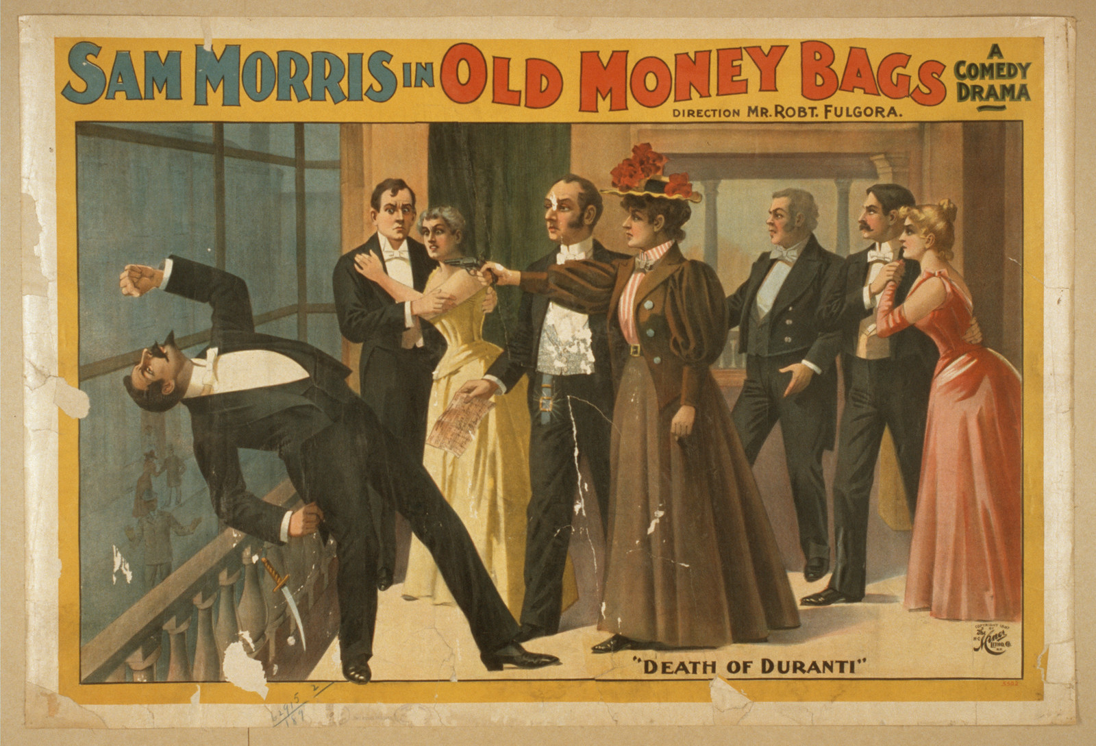 Sam Morris in Old money bags a comedy drama., 1897 — vintage poster