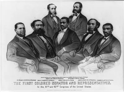 The first colored senator and representatives - in the 41st and 42nd Congress of the United States