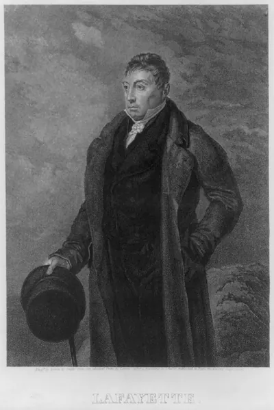 [Marquis de Lafayette, 1757-1834, full-length portrait, in street clothes, facing left]
