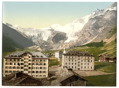 Saas Fee the hotels Valais Alps of Switzerland