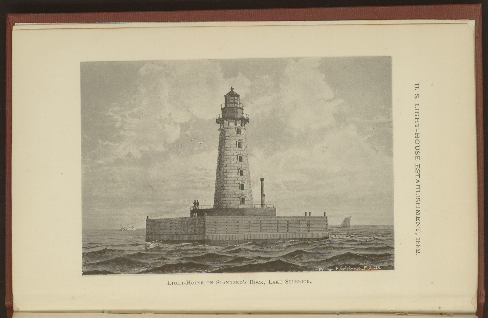 Light-house on Stannard's Rock, Lake Superior, 1882 — historic image