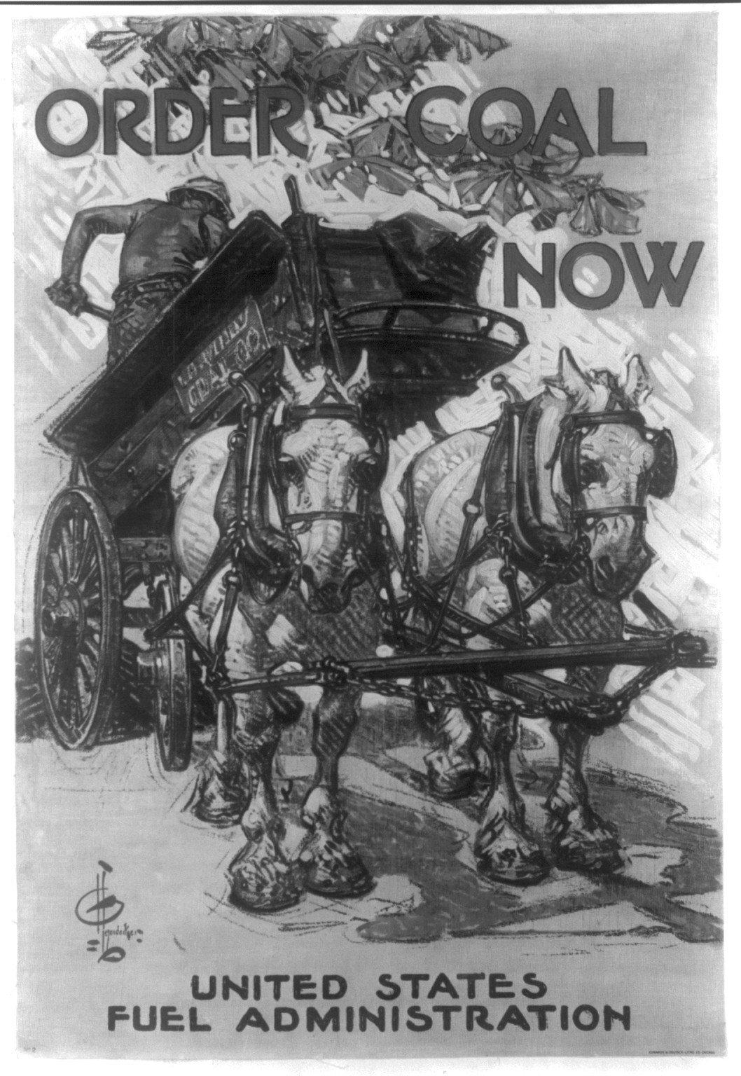 Order coal now / J.C. Leyendecker., 1918 — vintage poster