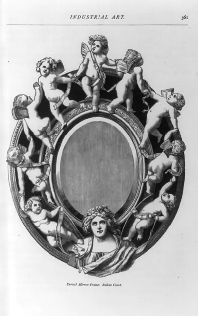 Carved mirror frame: Italian Court
