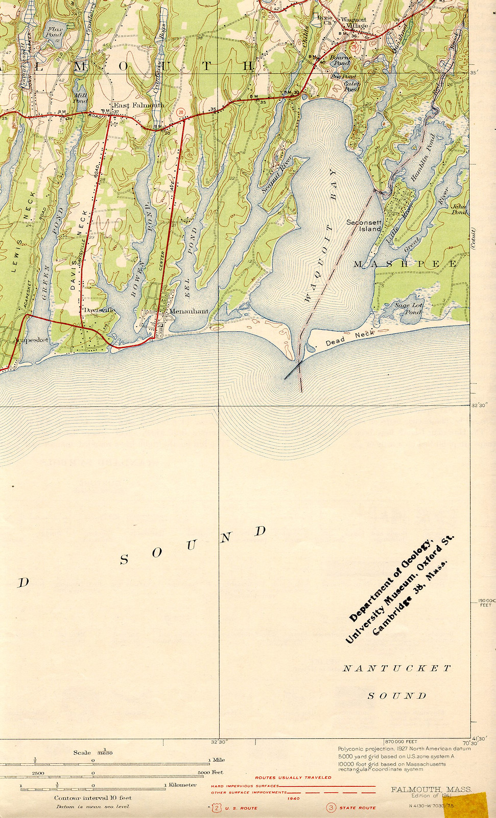 flmt 41 se, Massachusetts — antique map