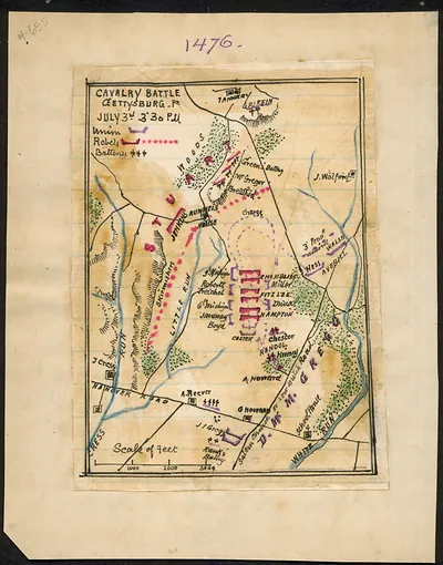 Cavalry Battle Gettysburg, July 3rd 3:30 PM