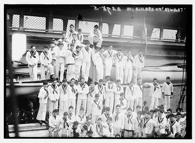 Young boy sailors on NEWPORT