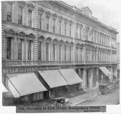 Entrance to Lick House, Montgomery Street, San Francisco
