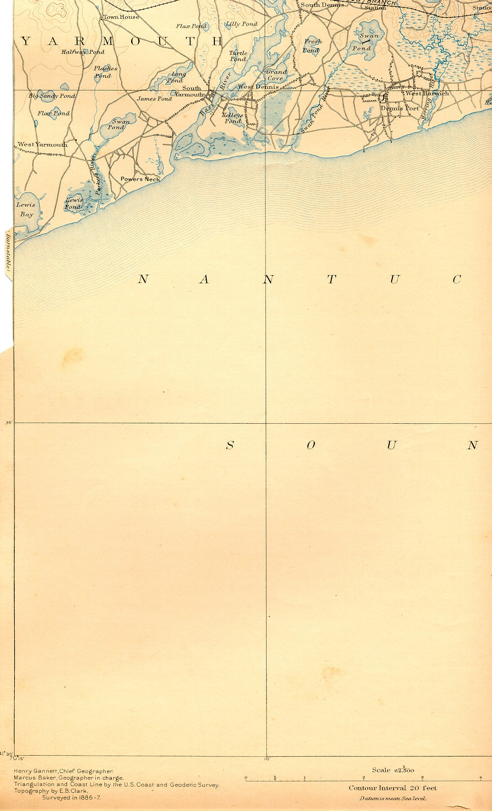 yarm 93 sw, Massachusetts — antique map