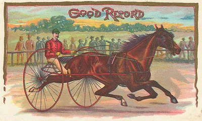 Good Record: chromolithograph of a driver in a racing sulky