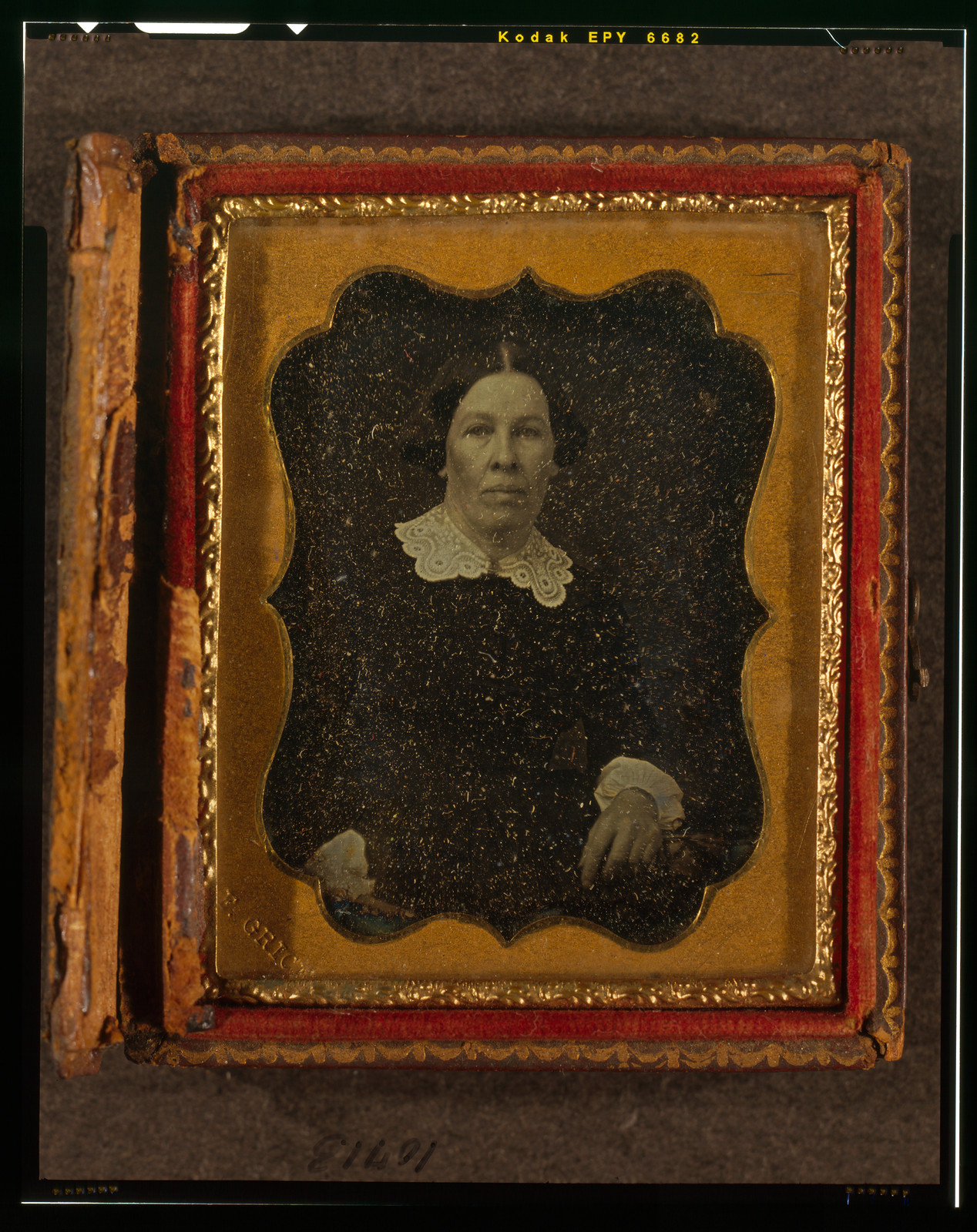 Unidentified woman half, 1855 — historic photograph