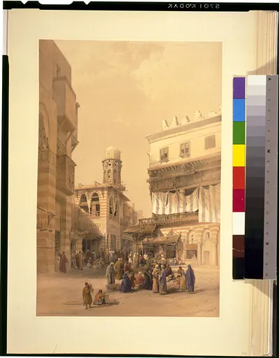 Bazaar of the coppersmiths--Cairo / David Roberts, R.A.